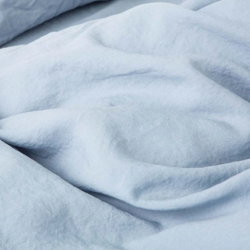 Housse de couette en lin 190g/m² • Bleu Glacier