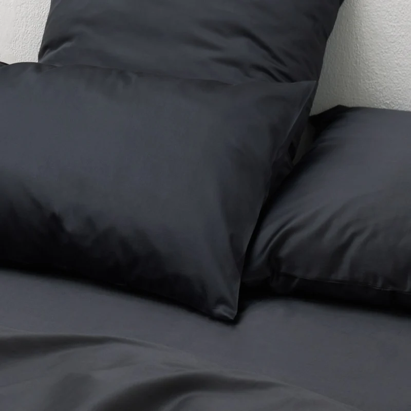 2 taies d'oreiller en satin de coton égyptien 300 fils • Gris Graphite