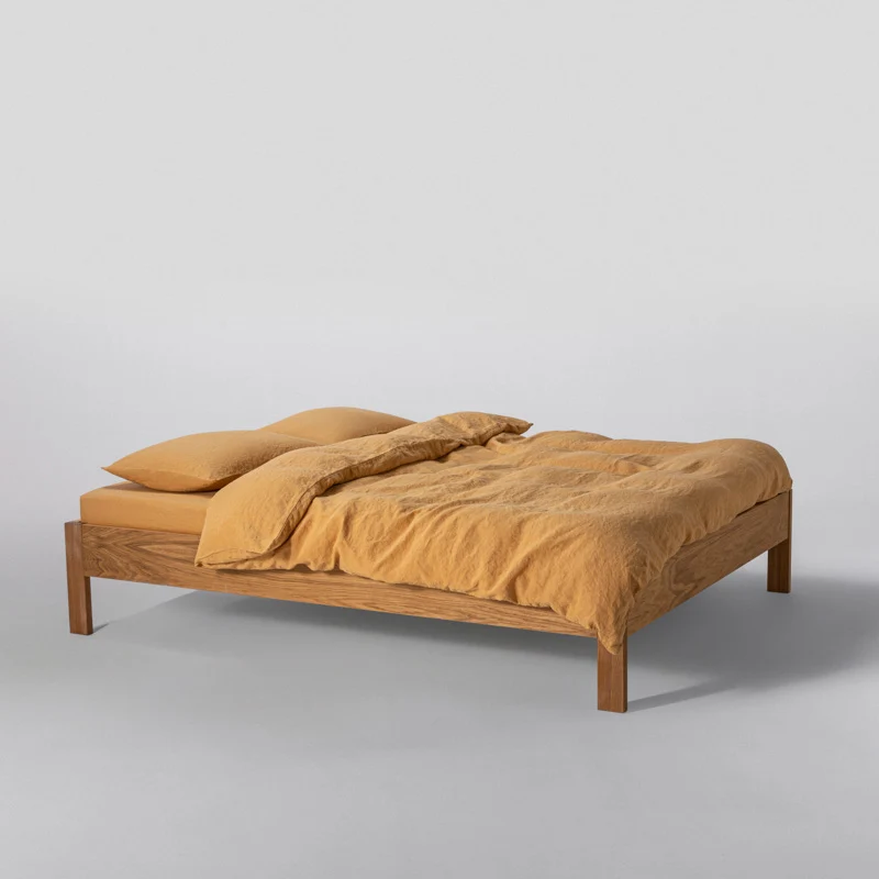 Parure de lit en lin lavé 190g/m² • Miel