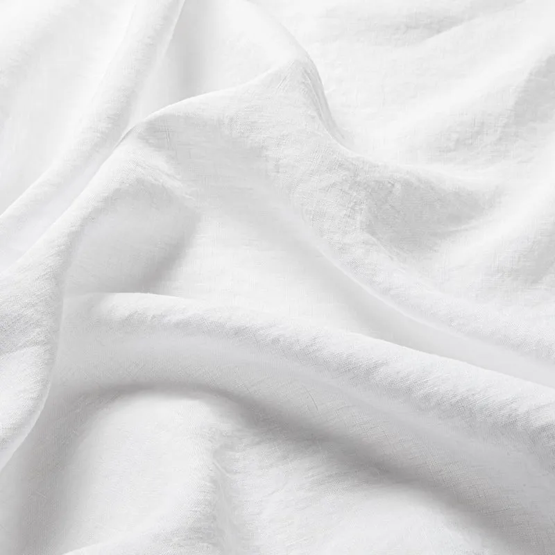 Rideau en lin lavé à ruflettes • Blanc