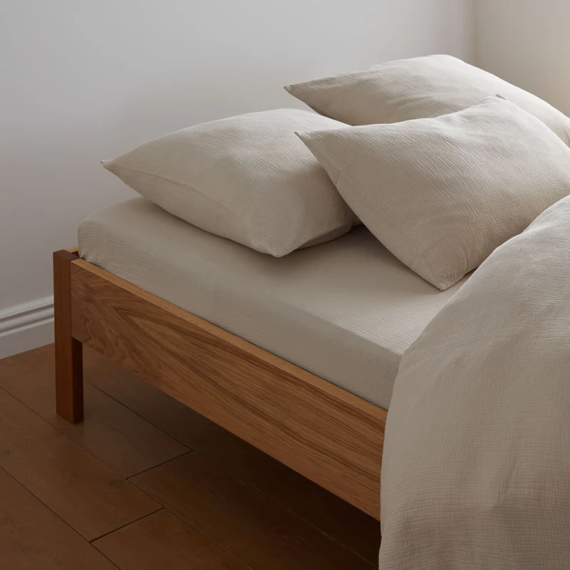 Parure de lit en gaze de coton 185g/m² • Beige Sable