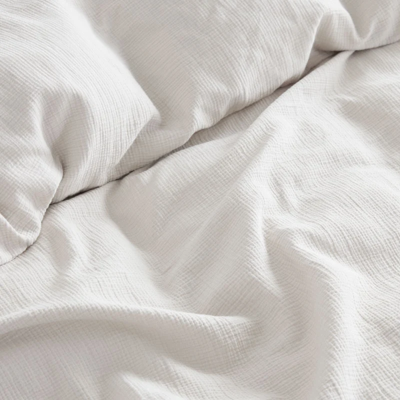 Parure de lit en gaze de coton 185g/m² • Blanc