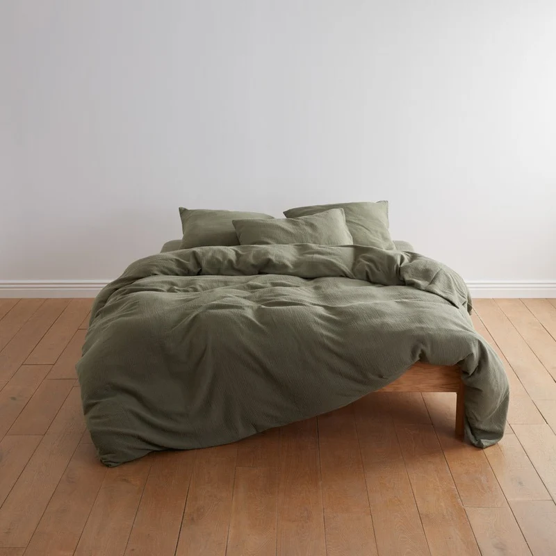 Housse de couette en gaze de coton 185g/m² • Vert Forêt