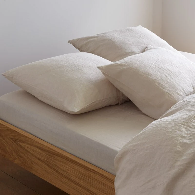 Parure de lit en lin lavé 190g/m² • Beige Sable