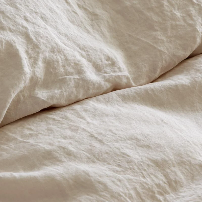 Drap plat en lin lavé 190g/m² • Beige Sable