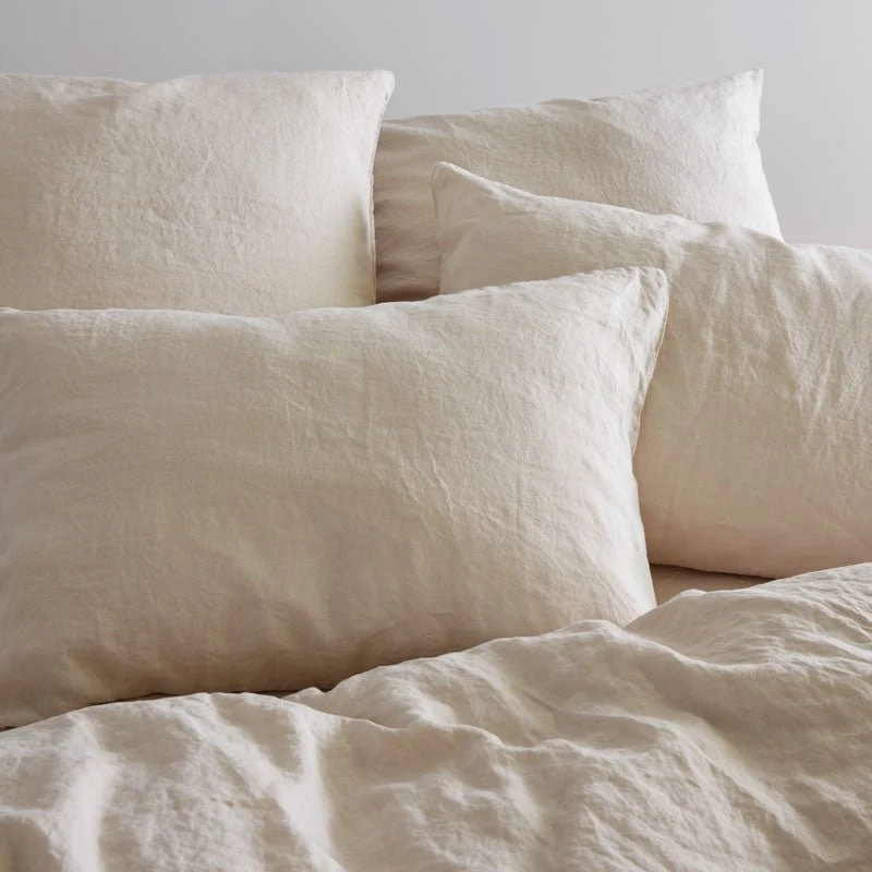 2 taies d'oreiller en lin lavé 190g/m² • Beige Sable