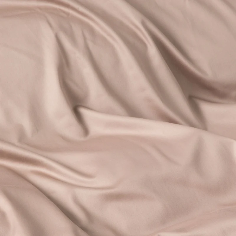 Drap plat en satin de coton égyptien 300 fils • Beige Argile