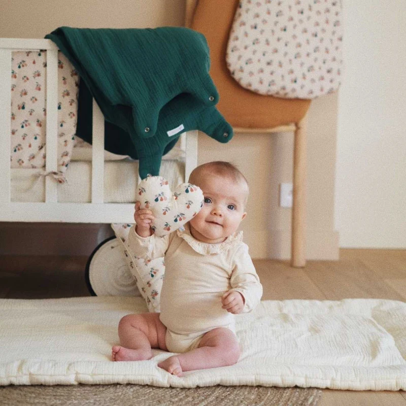 Première couette double gaze de coton ECRU
