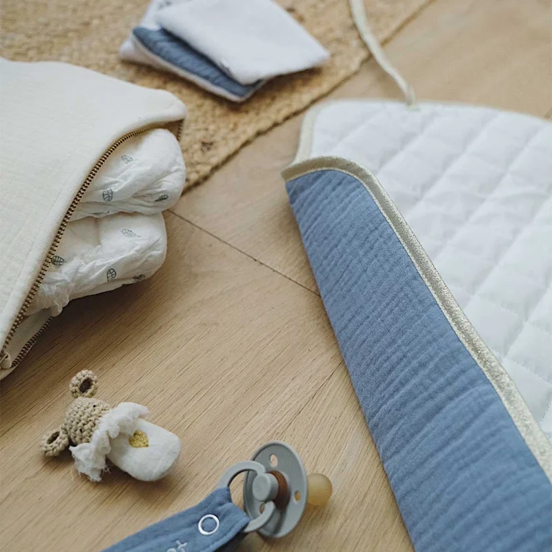 Tapis à langer imperméable BLEU JEAN