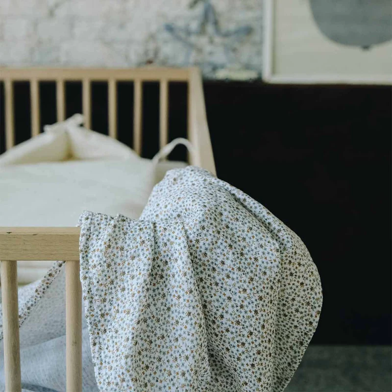 Lange bébé en gaze de coton FLEURS