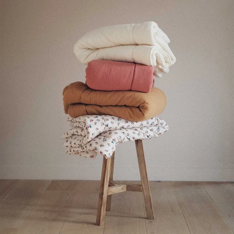 Première couette double gaze de coton MARSALA