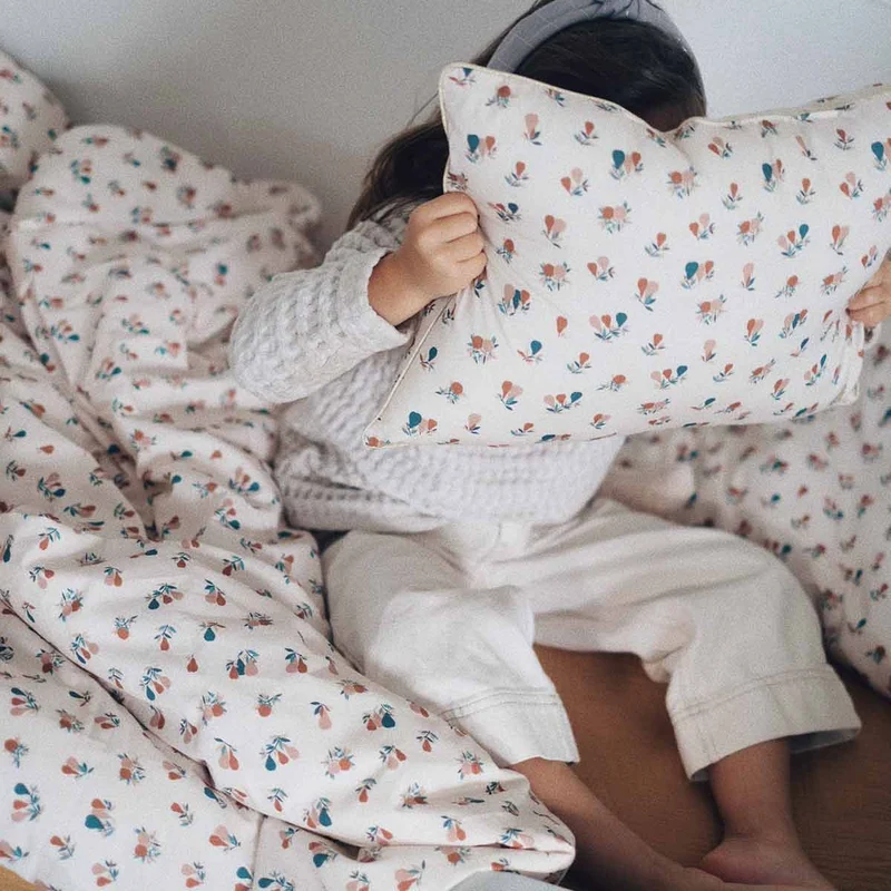 Housse de couette enfant en coton bio POIRES