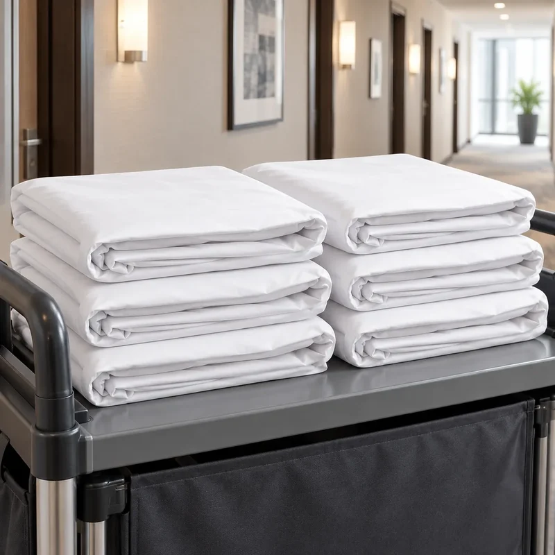 Lot de 6 housses de couette hôtel 180 TC - Gamme Essentiel