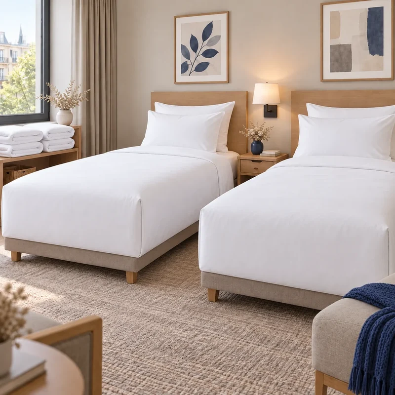 Lot de 6 housses de couette hôtel 180 TC - Gamme Essentiel