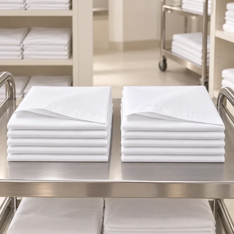 Lot de 12 Taies d’Oreiller Hôtel 180 TC - Gamme Essentiel