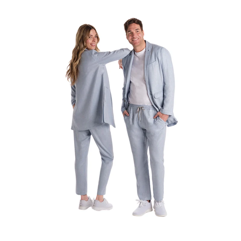 Chaqueta Levita Hombre Celeste