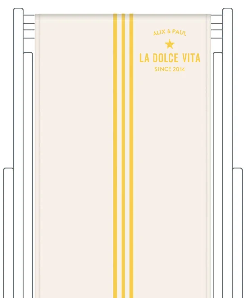 Toile de transat personnalisée Riviera