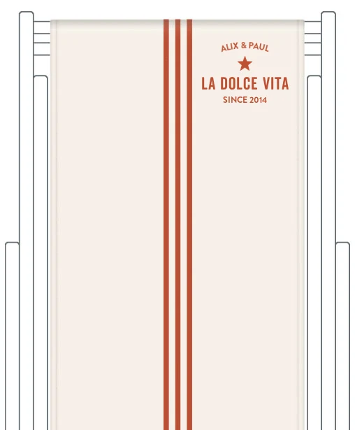 Toile de transat personnalisée Riviera
