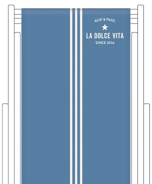 Toile de transat personnalisée Riviera