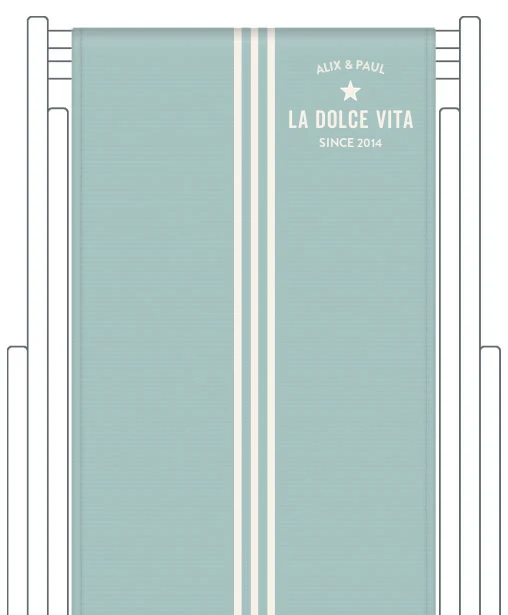 Toile de transat personnalisée Riviera