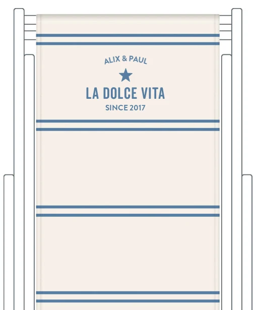 Toile de transat personnalisée Deauville