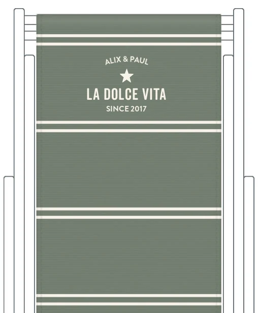 Toile de transat personnalisée Deauville
