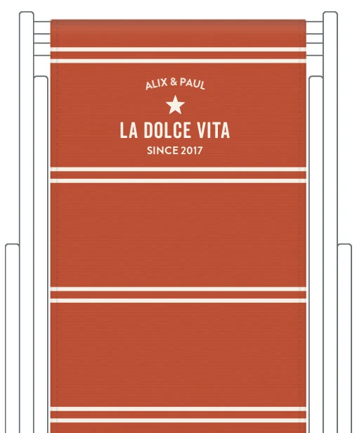 Toile de transat personnalisée Deauville