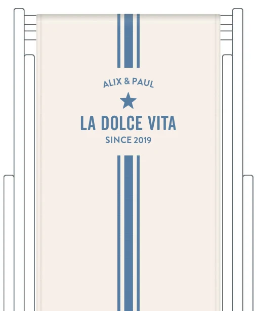 Toile de transat personnalisée Biarritz