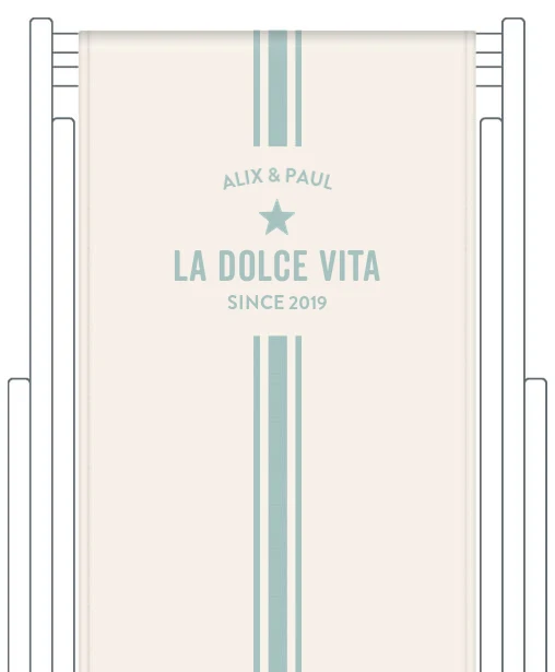 Toile de transat personnalisée Biarritz