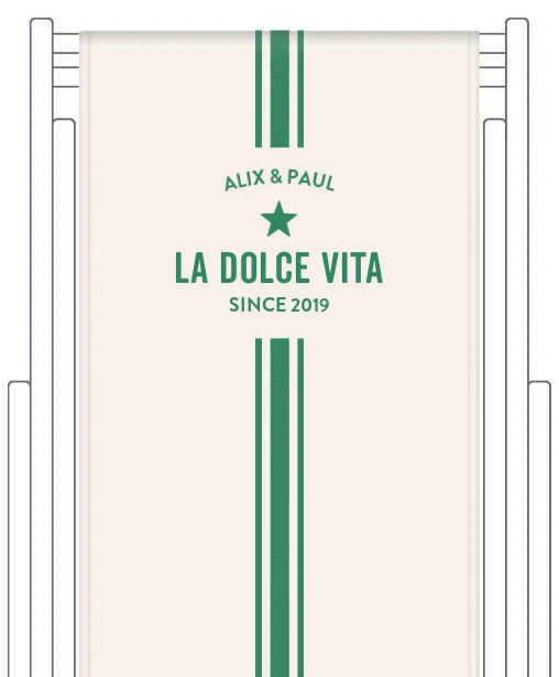 Toile de transat personnalisée Biarritz