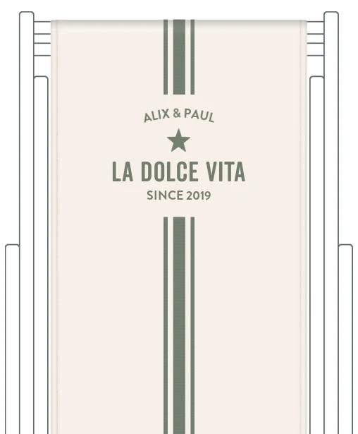 Toile de transat personnalisée Biarritz