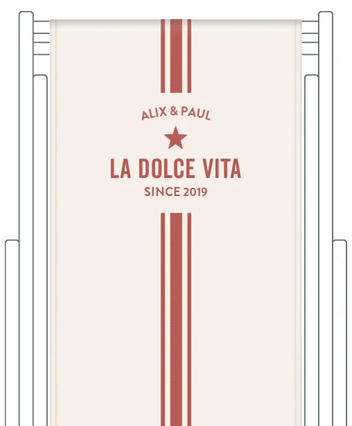Toile de transat personnalisée Biarritz
