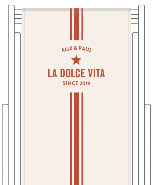 Toile de transat personnalisée Biarritz