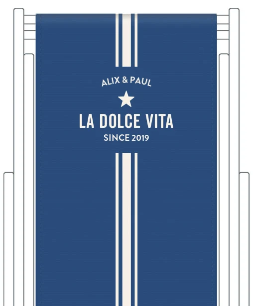 Toile de transat personnalisée Biarritz
