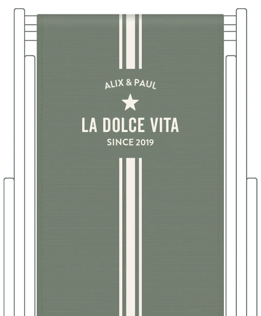 Toile de transat personnalisée Biarritz
