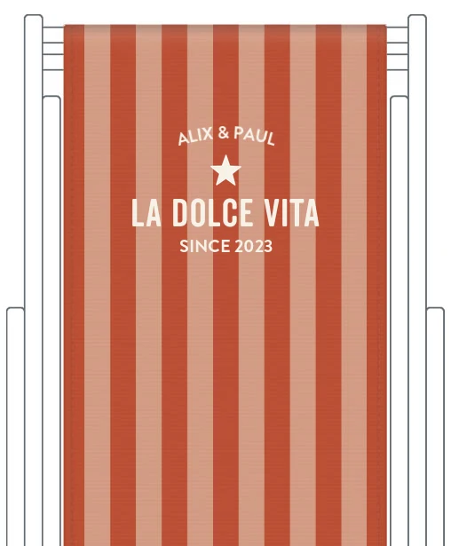 Toile de transat personnalisée Capri