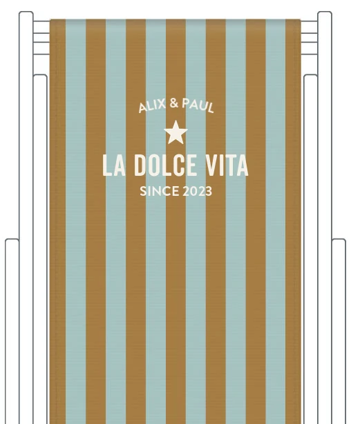 Toile de transat personnalisée Capri