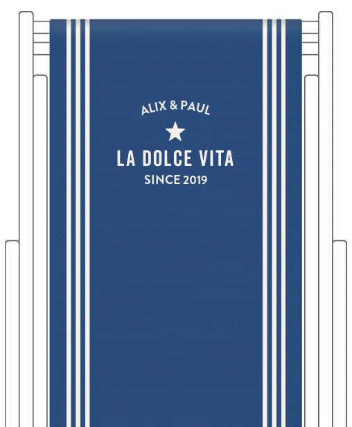 Toile de transat personnalisée Bastide