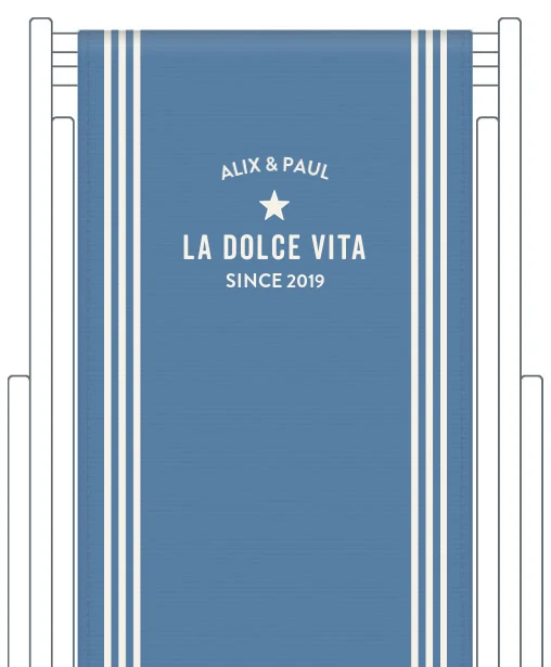 Toile de transat personnalisée Bastide