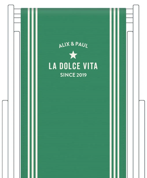 Toile de transat personnalisée Bastide