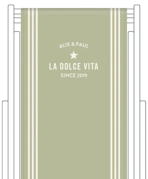 Toile de transat personnalisée Bastide
