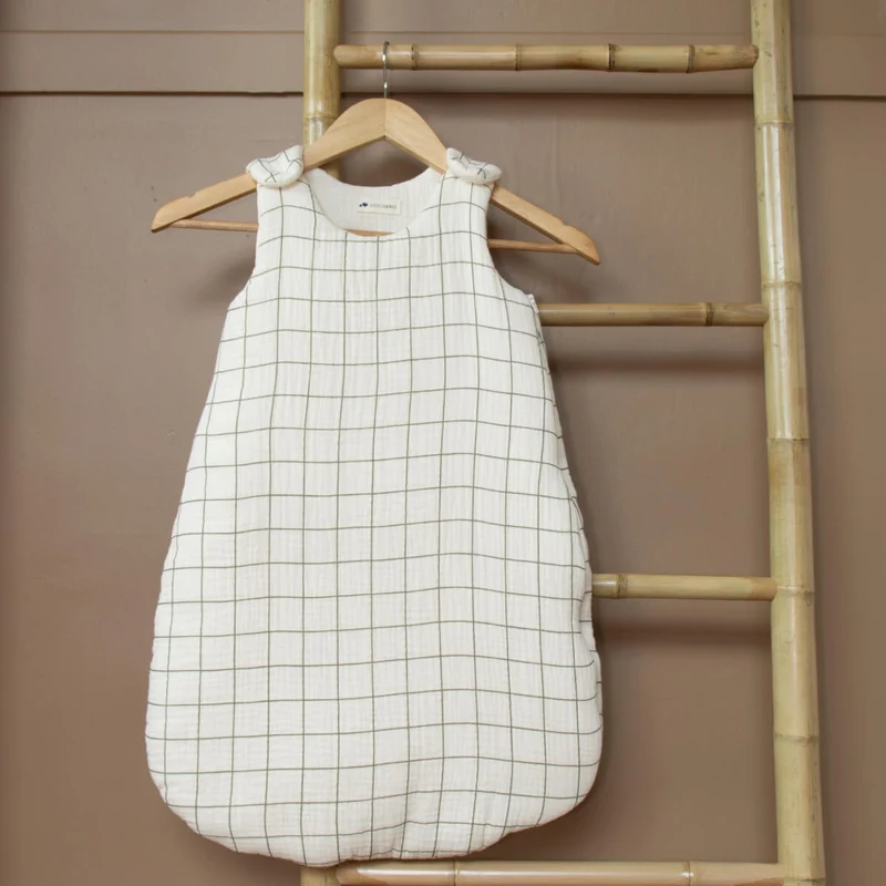 Gigoteuse gaze de coton CARREAU VERT TOG 2