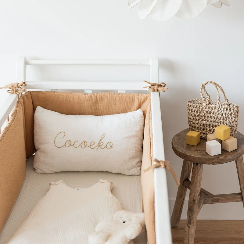 Lot de 2 draps-housse ECRU / CAMEL