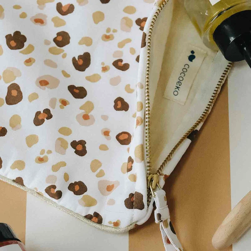 Pochette femme coton LÉOPARD