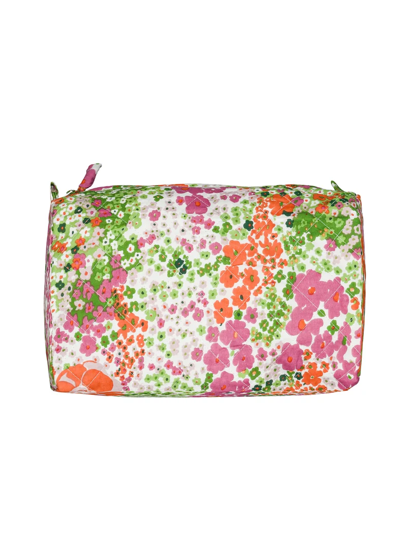 Trousse de toilette matelassée ronde