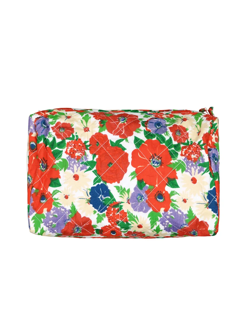 Trousse de toilette matelassée ronde