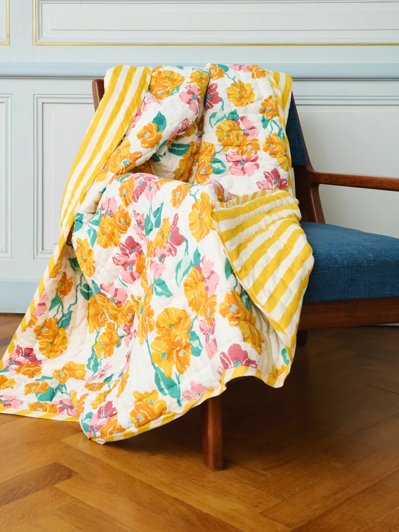 Plaid matelassé réversible