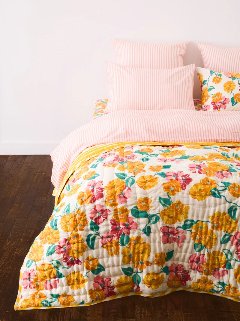 Plaid matelassé réversible