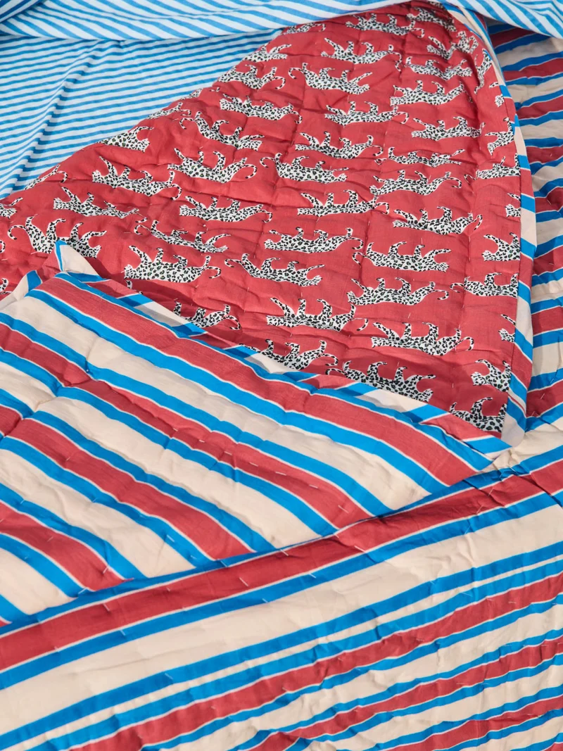 Plaid matelassé réversible