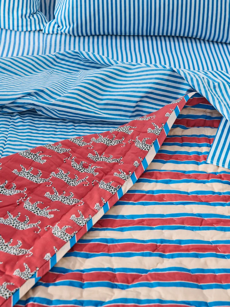 Plaid matelassé réversible